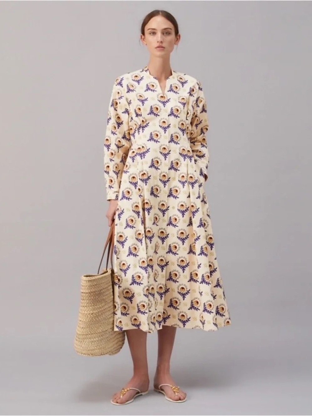 Tory Burch Printed Cotton Poplin Shirtdress